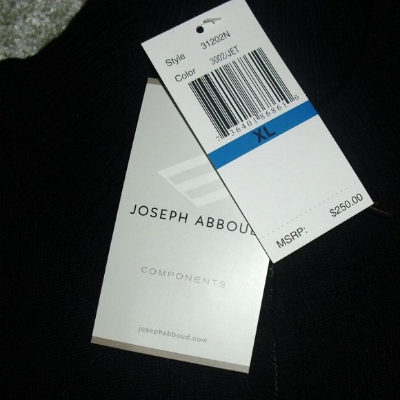 Joseph Abboud $250 Mens Black Wool Full Zip Jacket sz. XL New Tags - Picture 5 of 7